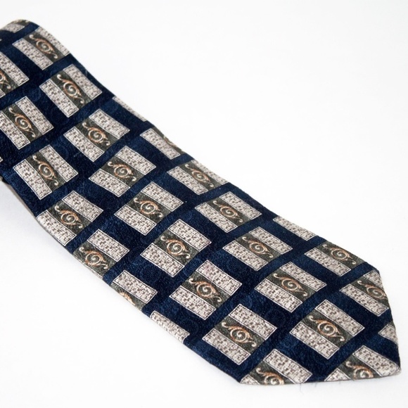 Stafford Executive Geoemtric 100% Silk Tie - Picture 1 of 6